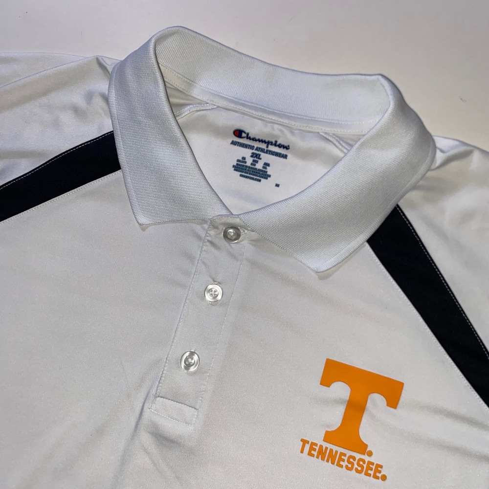 Champion Tennessee Volunteers Mens 2XL White Performance Polo Shirt V218